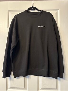 Brunette Black Crewneck Sweatshirt